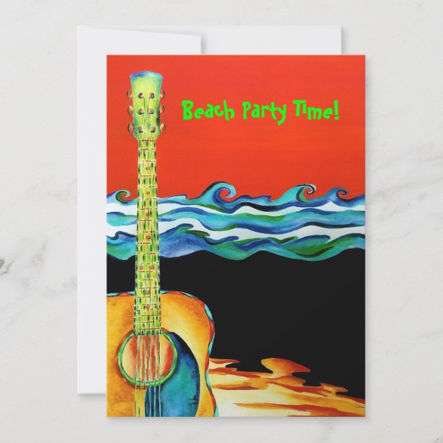 Convite de festas de praia (Frente)