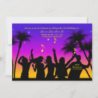 Convite de festas de praia