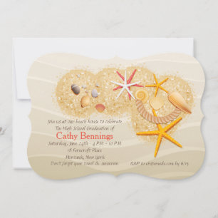 Convite de festas de Praia para Graduação do Tesou