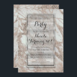 Convite de festas de Prata Dourada Rosa Rosa Glam<br><div class="desc">Convite de festas de Prata Dourada Rosa Rosa Glam Marble</div>