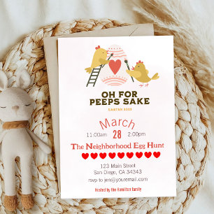 Convite de festas de Primavera de caça de ovos de 