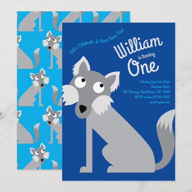 Convite de festas De primeiro aniversario De Filho (Frente/Verso)