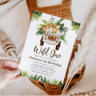 convite de festas de primeiro aniversario safari d