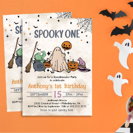 Convite de festas de primeiro aniversario Spooky O