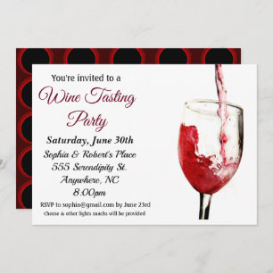 Convite de festas de Provando de vinho