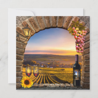 Convite de festas de Provando de vinho