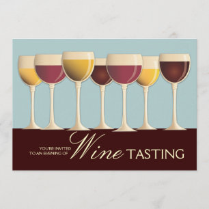 Convite de festas de Provando de vinho para seleç