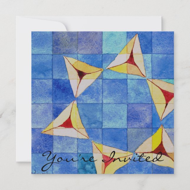 Convite de festas de Purim (Frente)