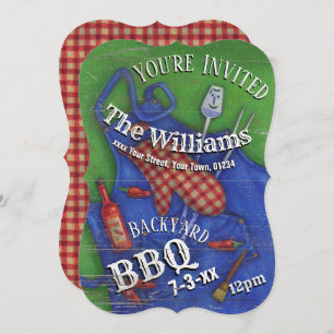 Convite de festas de quintal de Verão