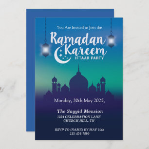 Convite de festas de Ramzan Kareem Iftar