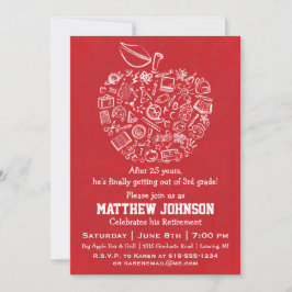 Convite de festas de Reforma da Apple - Vermelho