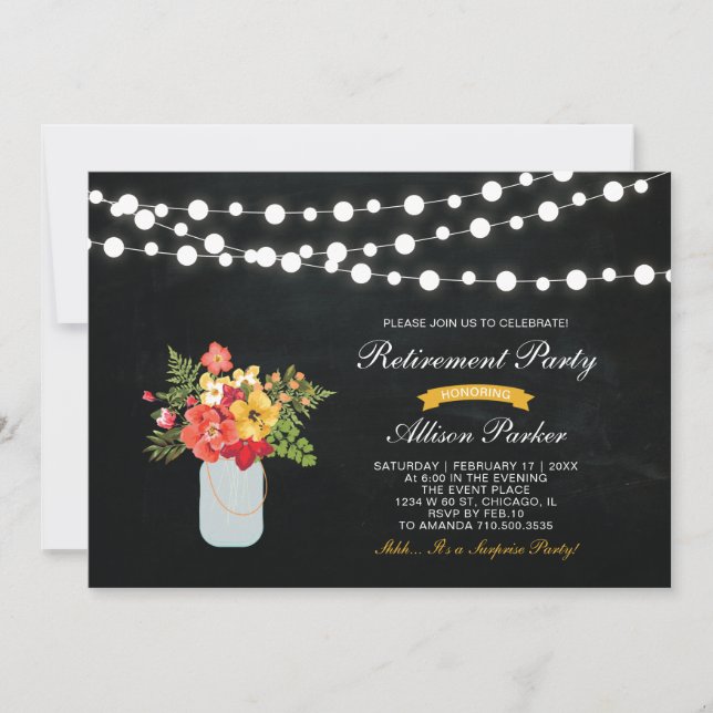 Convite de festas de Reforma Surpresa do Quadro de (Frente)