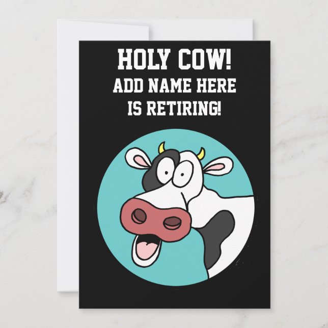 Convite de festas de Retirada de Cartões de Vaca S (Frente)