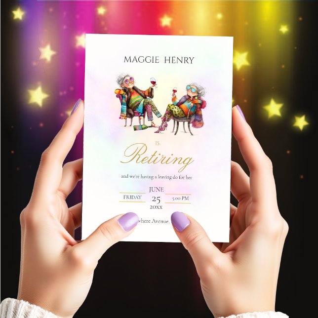 Convite de festas de Retiramento da Senhora Quirky (Criador carregado)