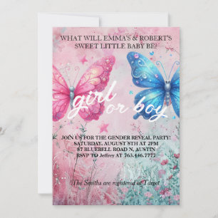 Convite de festas de Revisão de Gênero Mariposa Su