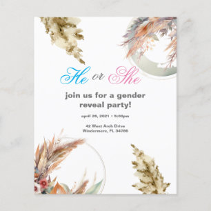 Convite de festas de Revisão de Quadro Redondo Pam