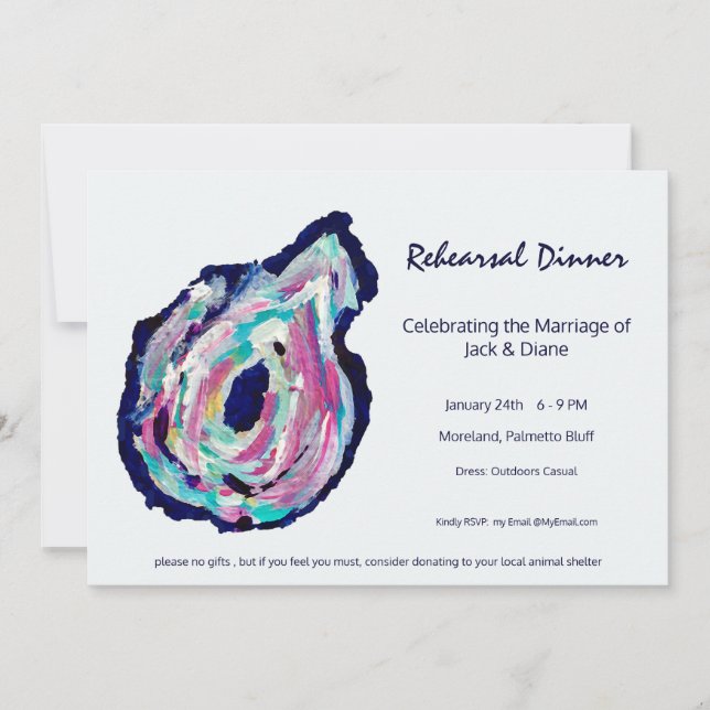 Convite de festas de Revisor/Revestimento de Ostra (Frente)