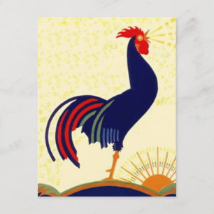 Convite de festas de Rooster Social do Café da Ma