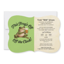 Convite de festas de Sapo Verde Simples