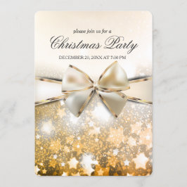 Convite de festas de Satin das Estrelas de Natal