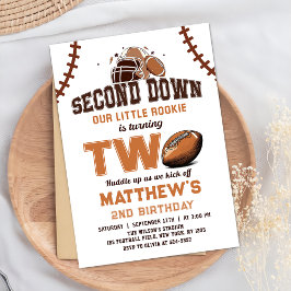 Convite de festas de segundo aniversário de futebo