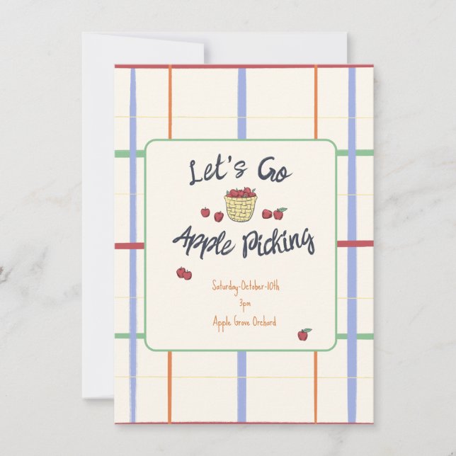 Convite de festas de Separação de Maçã (Frente)