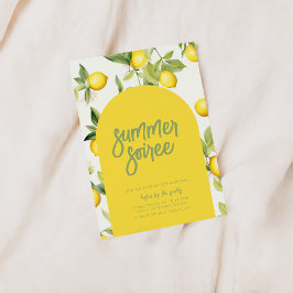 Convite de festas de Soireiro de Verão com Limões