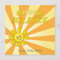 Convite de festas de Solstício Gradiente de Verão