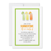 Convite de festas de Summery Drinks