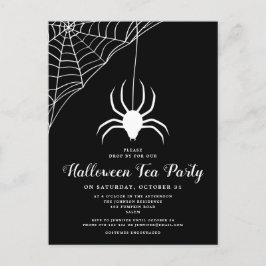 Convite de festas de Tea de Halloween de Aranha Br