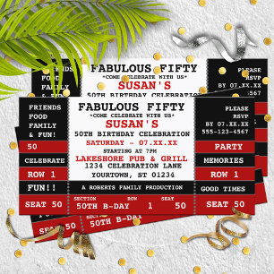 Convite de festas de Tíquete do Concerto de 50º 