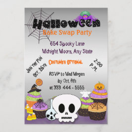 Convite de festas de troca de Assar Halloween