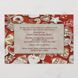 Convite de festas de troca de cookies de Natal