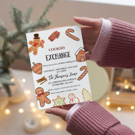 Convite de festas de Troca de Cookies de Natal