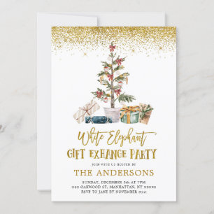 Convite de festas de Troca de Ofertas de Elefante