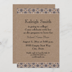 Convite de festas de tronco Abstrato Floral Castan