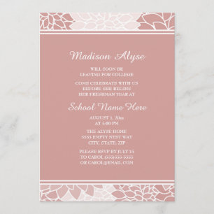 Convite de festas de tronco branco rosa