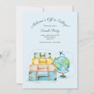 Convite de festas de tronco estudante