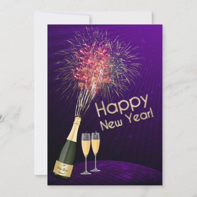 Convite de festas de Vamos 4 do Ano Novo do Firewo (Frente)