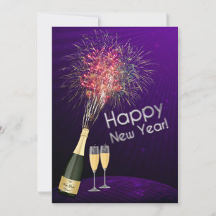 Convite de festas de Vamos 5 do fogos de artifício