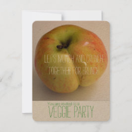 CONVITE DE FESTAS DE Veggie DA MAÇÃ DA ADAM