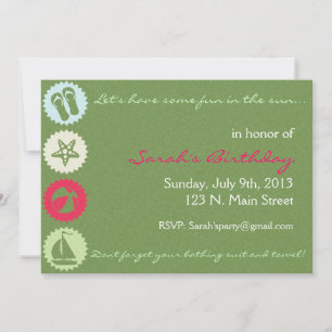 Convite de festas de Verão