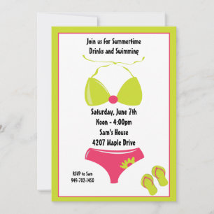 Convite de festas de Verão