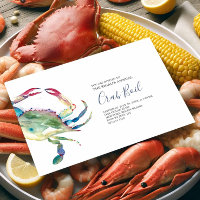 Convite de festas de Verão de Blue Crab Boil
