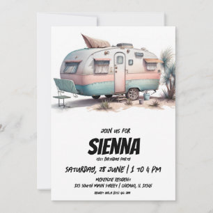 Convite de festas de Verão de Praia