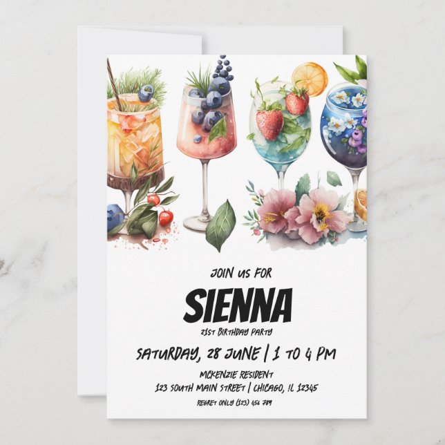 Convite de festas de Verão de Praia (Frente)