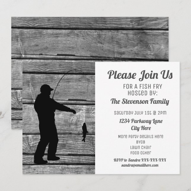 Convite de festas de Verão de Quintal de Peixe (Frente/Verso)