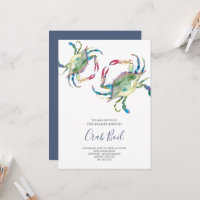 Convite de festas de Verão do Crab Boil