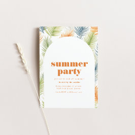 Convite de festas de Verão Soireiro com Planta Tro