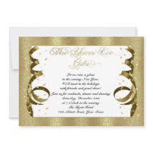 Convite de festas de Véspera de ano novo de Confet